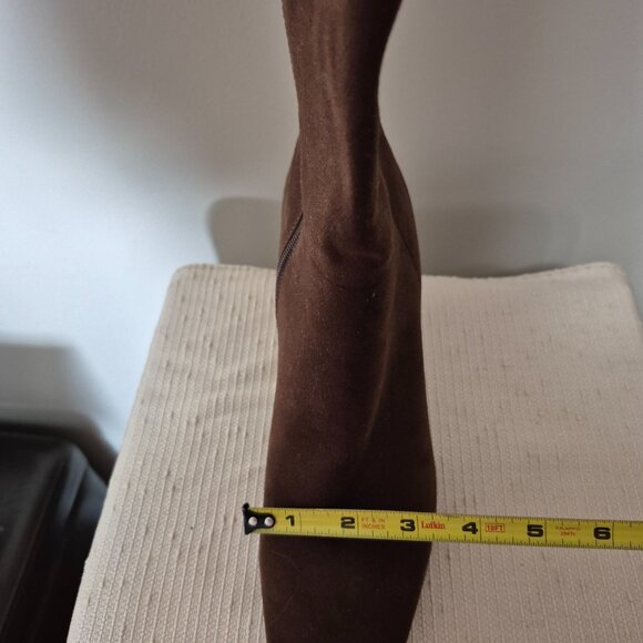 Chocolate Brown Faux Suede Boots - Picture 11 of 14
